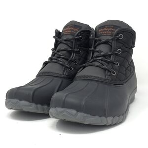 Weatherproof Vintage Aidan Black Duck Lace-Up Boots Water-Resistant US 8 M